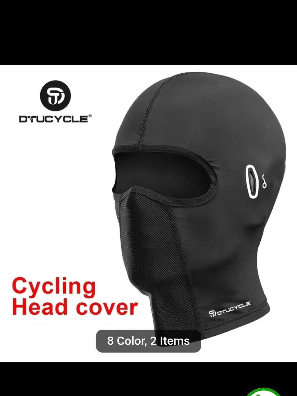 Black Men's Face Breathable motorcycle balaclava